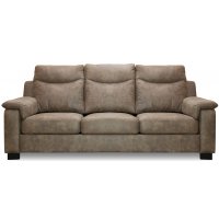 Atlas 3-sits soffa med hög rygg - Brun läderlook Atlas 3-sits soffa med hög rygg - Brun läderlook