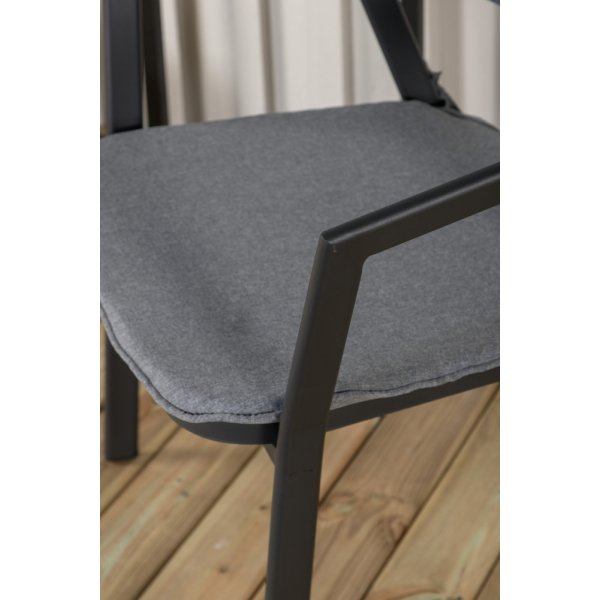 Slit matstol - Svart/Gr