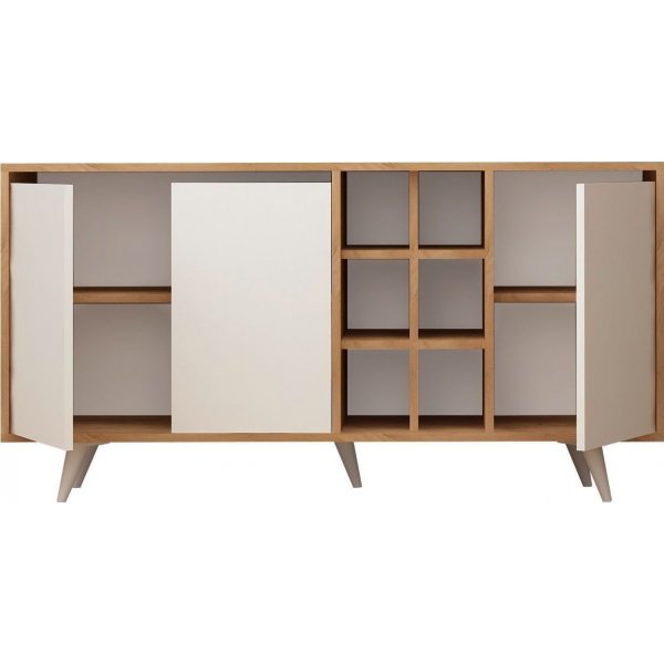 Seria dressoir - Eiken/wit