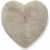 Coussin dcoratif moelleux en forme de coeur Taupe - 45 x 45 cm