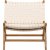 Rike loungestol - Cream PU/teak