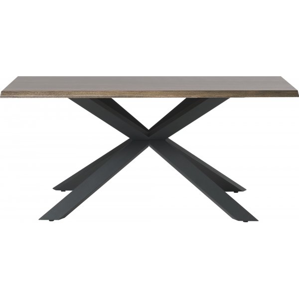 Table à manger Sky en chêne fumé avec pieds croisés - 160x90 cm Table à manger Sky en chêne fumé avec pieds croisés - 160x90 cm