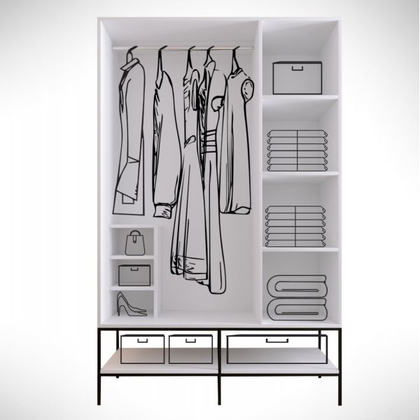 Armoire Martin 126 cm - Blanc Armoire Martin 126 cm - Blanc