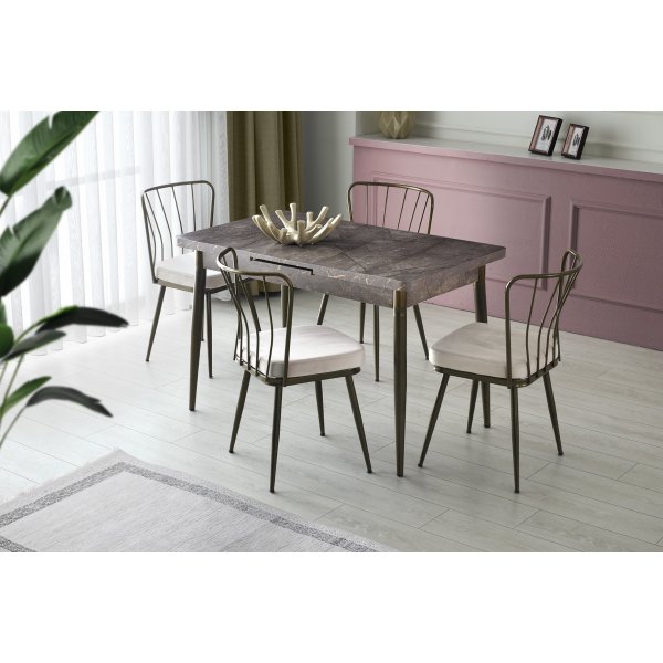 Table  manger Anya 120 cm - Vison