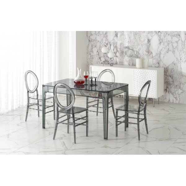 Table  manger Gomez 120 x 80 cm - Verre fum