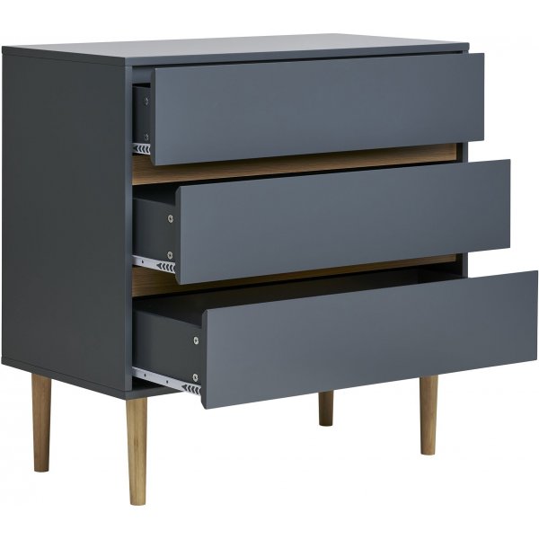 Commode Bisley - Gris fonc/pin