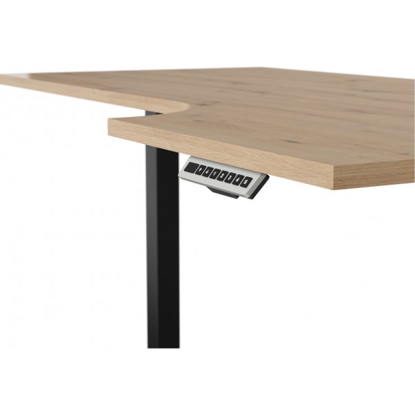 Bureau rglable Space droite 160 x 90 cm - Chne