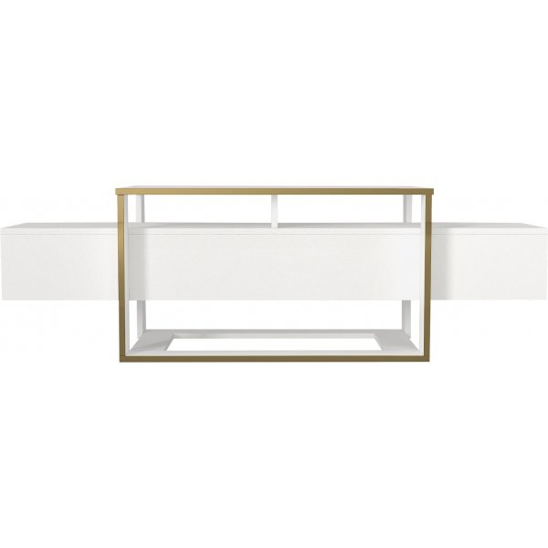 Bianco TV-bänk - Vit/guld Bianco TV-bänk - Vit/guld