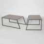 Pal soffbord 88 x 50 cm - Ljus mocka/svart