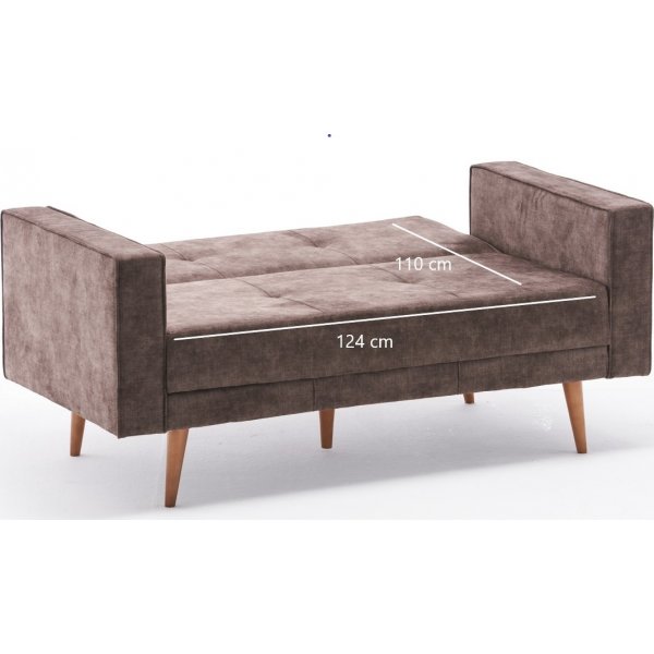 Dublin 2-sits b�ddsoffa - Brun