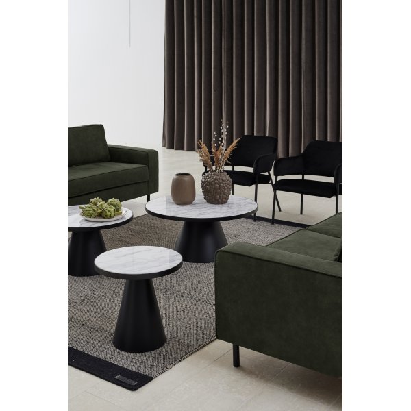 Table basse Soli Ø65 cm - Marbre blanc/noir Table basse Soli Ø65 cm - Marbre blanc/noir