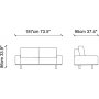 Istanbul 2-sits soffa - Ecru