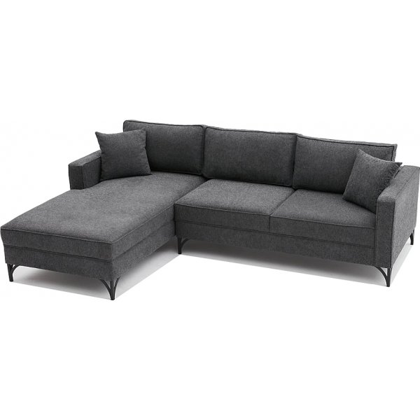 Canap divan Berlin - Anthracite/noir