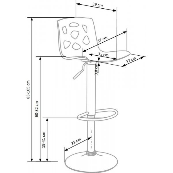Tabouret de bar Gard - Blanc Tabouret de bar Gard - Blanc
