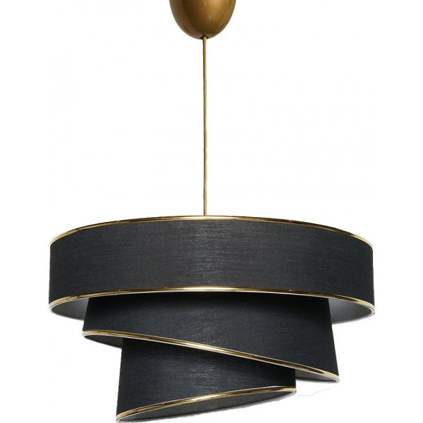 Couper taklampa - Svart/guld