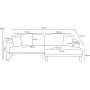 Reims divansoffa vnster - Cream