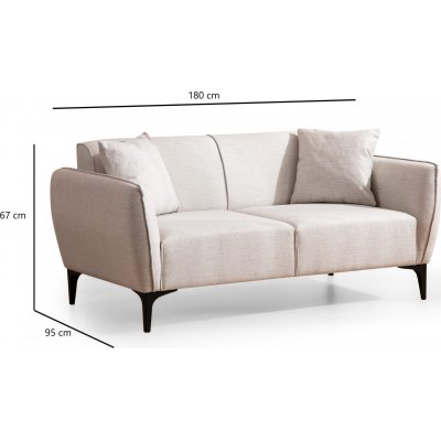 Belissimo 2-sits soffa - Vit