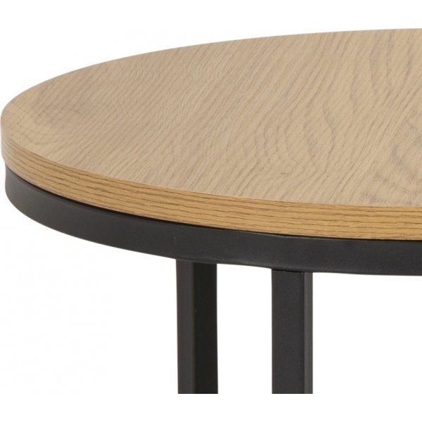 Spiro soffbord Ø50/80 cm - Ek/svart Spiro soffbord Ø50/80 cm - Ek/svart