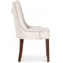 Paris matgrupp vitt bord med 4 st Tuva New Port stolar i beige tyg med rygghandtag