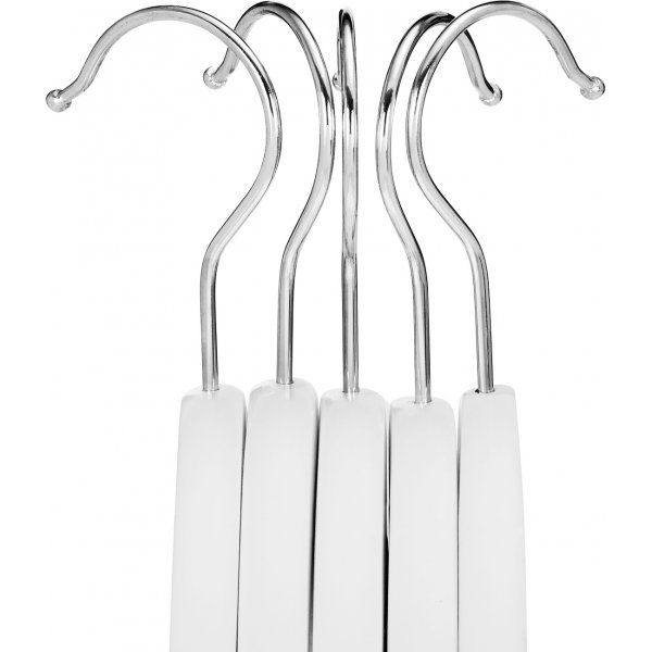 Klädgalge utan byxslå, trä, 44,5 cm, 20-pack - Vit Klädgalge utan byxslå, trä, 44,5 cm, 20-pack - Vit