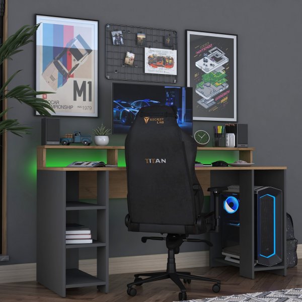 Bureau Ludanto - Noyer/anthracite Bureau Ludanto - Noyer/anthracite