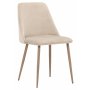 Matstol beige sammet med ekben
