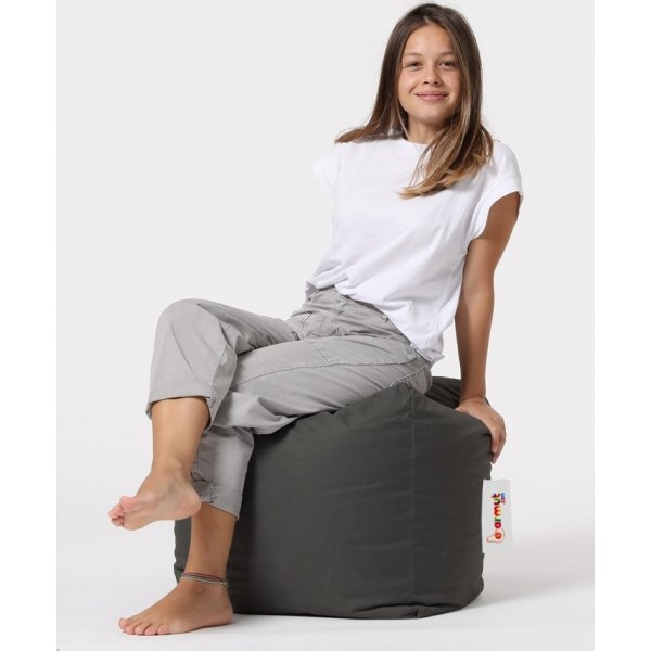 Vierkante poef - Grijs