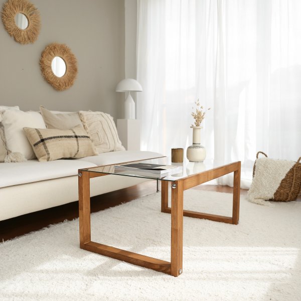 Table basse Via 85 x 55 cm - Pin foncé Table basse Via 85 x 55 cm - Pin foncé