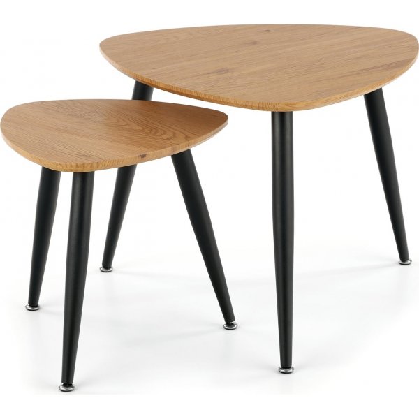 Table basse Adaline 40x40 | 60x60 cm - Chêne/noir Table basse Adaline 40x40 | 60x60 cm - Chêne/noir