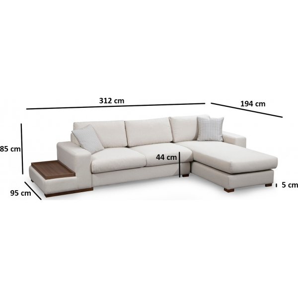 Long divansoffa - Beige Long divansoffa - Beige