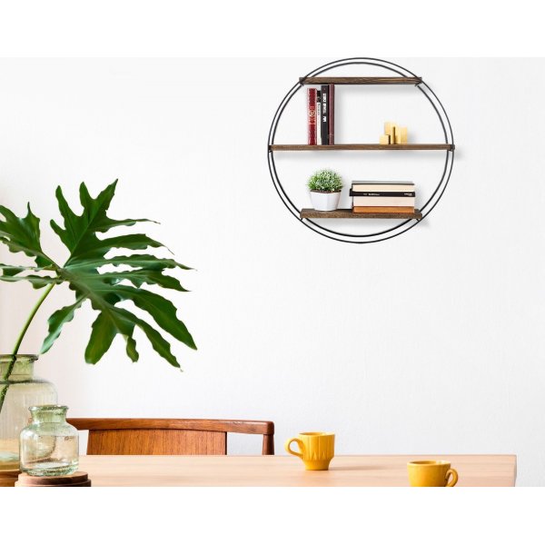 Wandplank rond zwart Ø60 cm Wandplank rond zwart Ø60 cm