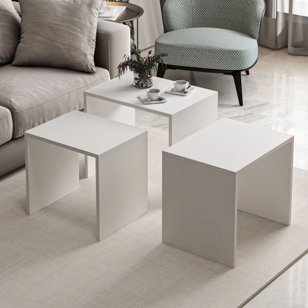 Nebes satsbord 45/50/55 x 36/38/40 cm - Vit Nebes satsbord 45/50/55 x 36/38/40 cm - Vit