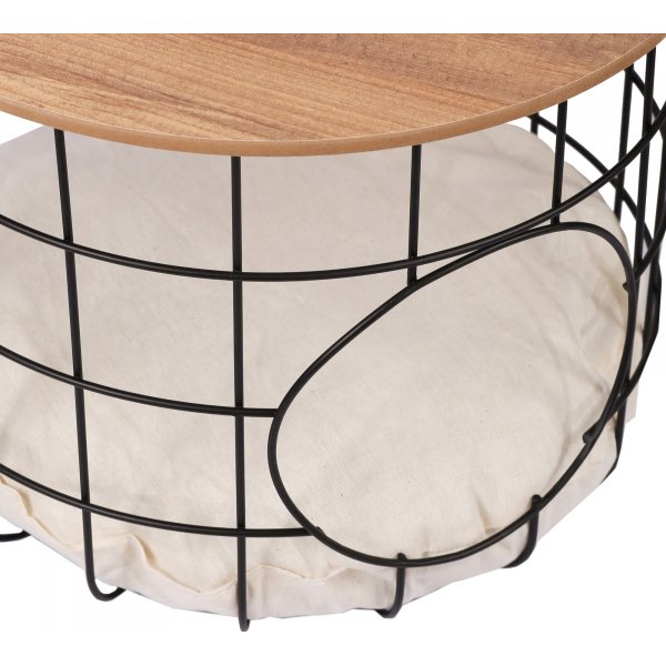 Cat soffbordsset - Furu/svart Cat soffbordsset - Furu/svart