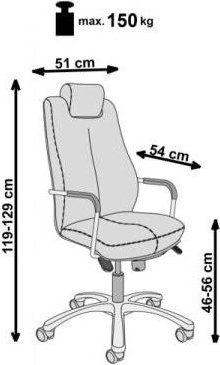 Bisharo kontorsstol - Svart