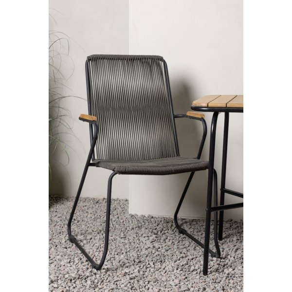 Holmbeck utematgrupp med 2 st Bois stolar - Svart/Natur Holmbeck utematgrupp med 2 st Bois stolar - Svart/Natur