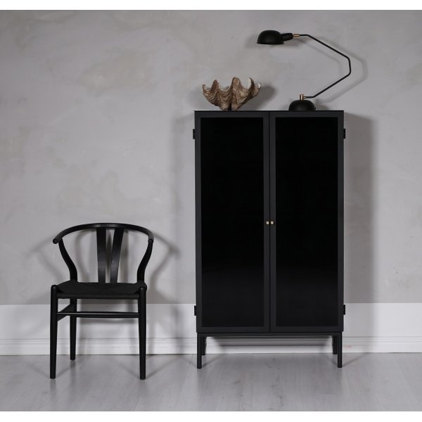 Revel skåp - Svart / Mörktonat glas Revel skåp - Svart / Mörktonat glas