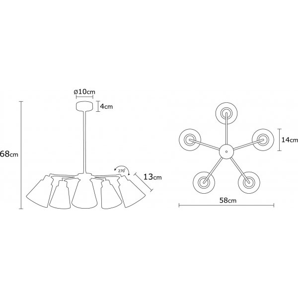 Plafonnier Magneto N-541 - Multicolore Plafonnier Magneto N-541 - Multicolore