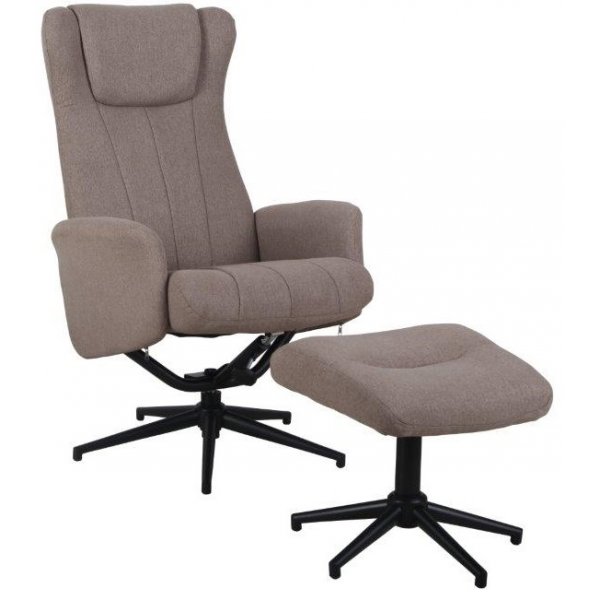Dubbo ftlj med fotpall - Beige