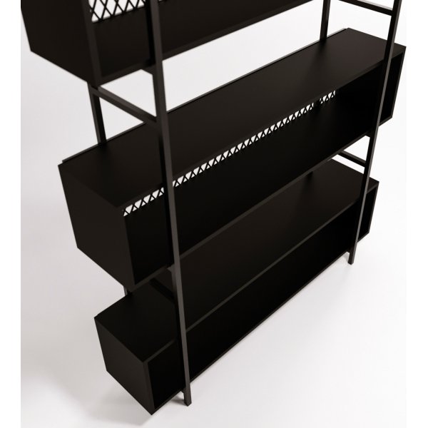 Bibliothque Araf 140 cm - Noir