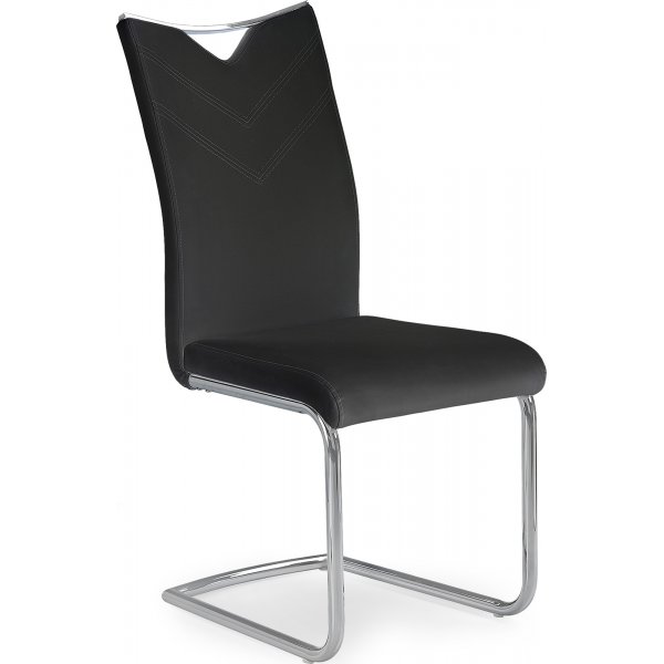 Chaise Annmarie - Noir/chrome