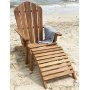 Dckstol med fotpall teak - Salt