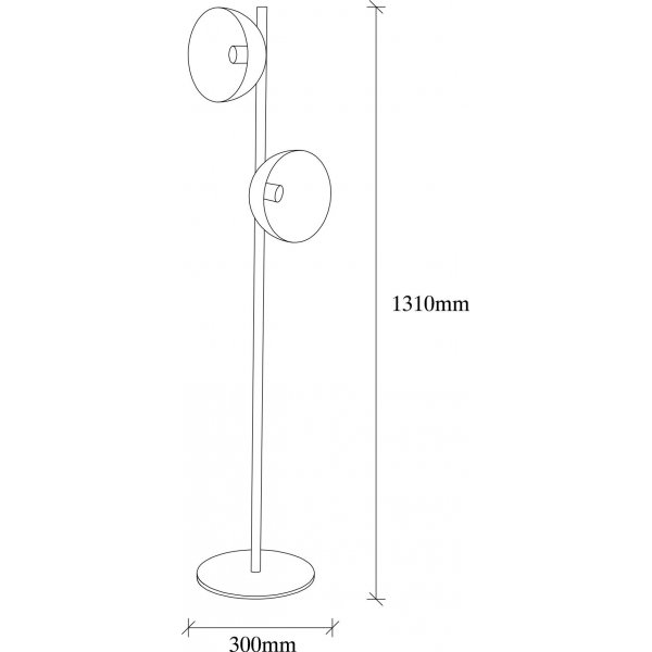 Lampadaire Drammen - Noir/or Lampadaire Drammen - Noir/or