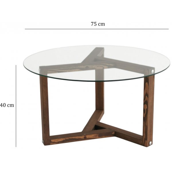 Table basse Miro 75 cm - Noyer