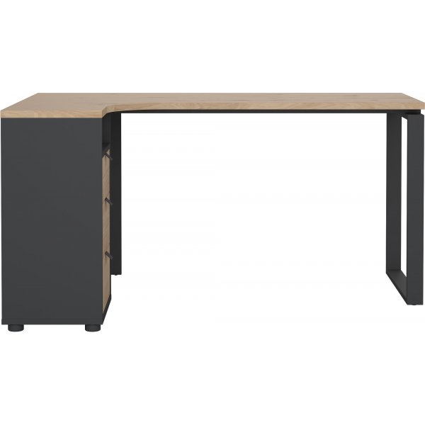 Bureau d\\\'angle Sign - Gris mat/hickory