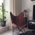 Image client Fauteuil chauve-souris en cuir véritable - Baltimore