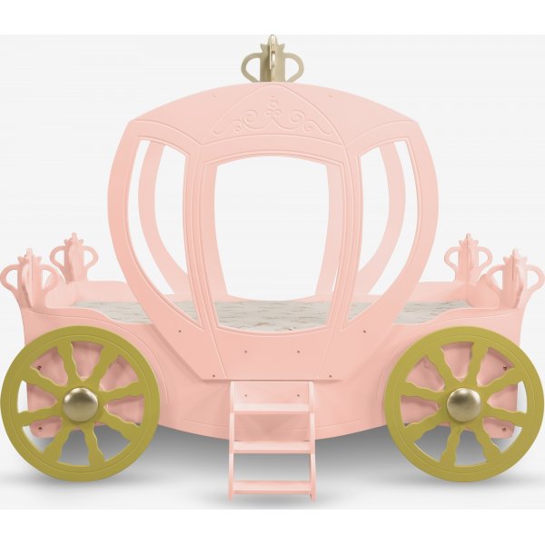 Rosa prinsessvagn barnsäng - 90 x 190 cm Rosa prinsessvagn barnsäng - 90 x 190 cm