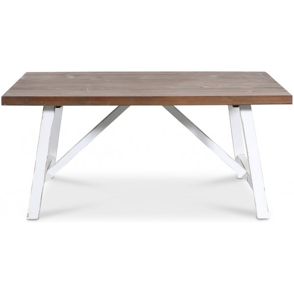 Inez soffbord vintage - Brunbets/vit