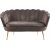 Kingsley 2-sits soffa i sammet - brun / mssing + Mbeltassar