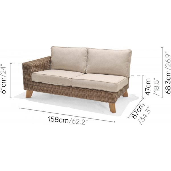 Salon Bahamas - Beige/teck