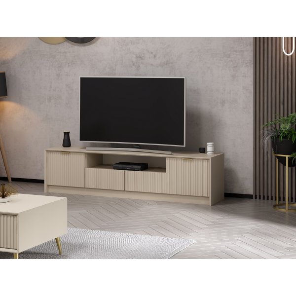 Meuble TV Bazal sans pieds - Beige Meuble TV Bazal sans pieds - Beige